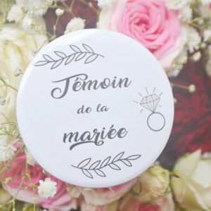 Badge Témoin de la Mariée