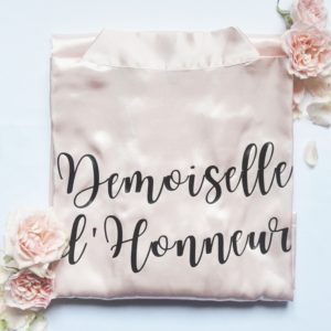 Peignoir demoiselle d'honneur